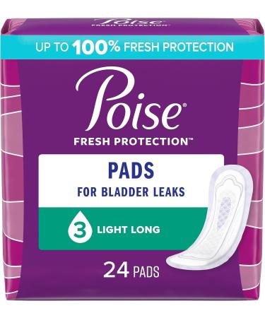 Poise Impressa Incontinence Bladder Supports for Bladder Control, Size 1, 21 Count & Incontinence Pads, Light Absorbency, Long, 24 Count - Buy Online on GoSupps.com