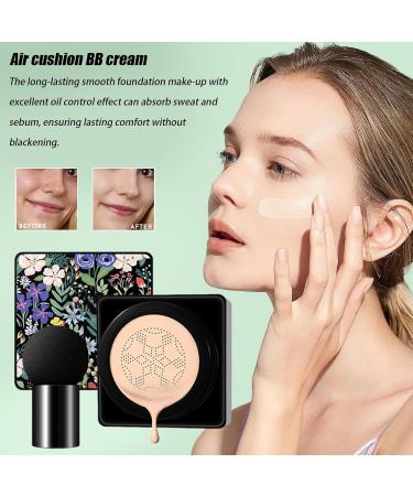 Whnbuij Cushion foundation air cushion BB cream mushroom head natural BB cream long-lasting makeup corrector | Breathable beauty cream foundation liquid makeup cushion for - Buy Online on GoSupps.com
