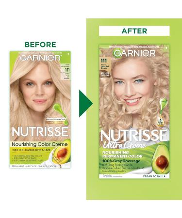Garnier Nutrisse 111 Extra-Light Ash Blonde Hair Color 2 Count - White Chocolate | Permanent Dye - Buy Online on GoSupps.com