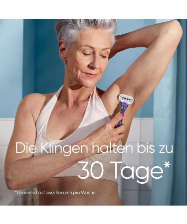 Gillette Venus Deluxe Smooth Swirl Razor for Women - 4 Replacement Blades | Extra Smooth 5-Fold Blade Shaving | International Shipping - Buy Online on GoSupps.com