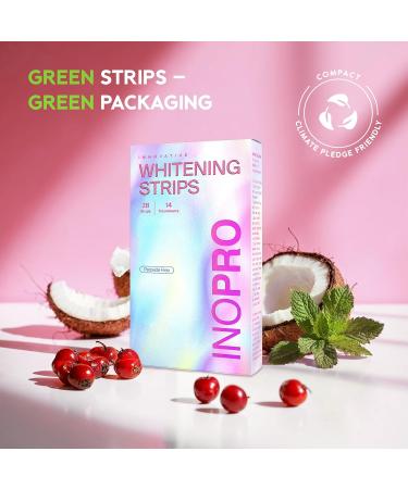 InoPro Peroxide-Free Teeth Whitening Strips - Gentle Whitening for Sensitive Teeth - Deep Stain Removal - 14 Treatments - Buy Online on GoSupps.com