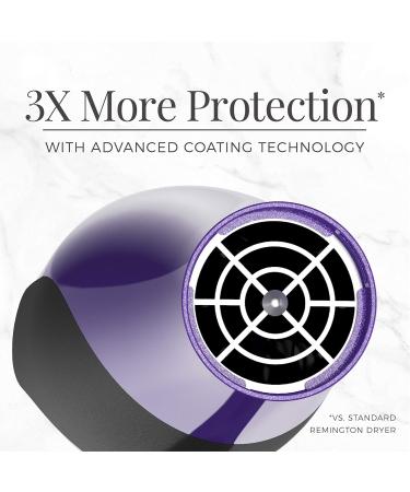 Remington Damage Protection Hair Dryer | Ceramic Ionic & Tourmaline Technology | 3 Piece Set - Purple - Buy Online on GoSupps.com