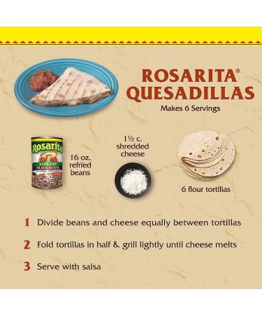 Rosarita Low Fat Refried Black Beans 16 oz - Delicious & Healthy Side Dish - Buy Online on GoSupps.com