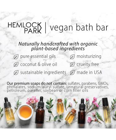 Hemlock Park Genovese Basil Shea Butter Bar Soap | Handcrafted in USA | Moisturizing Formula with Coconut Oil & Olive Oil | 1 Bar - Buy Online on GoSupps.com