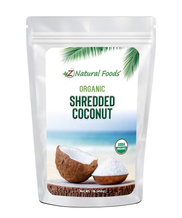 Organic Shredded Coconut - Unsweetened Macaroon Cut - Finely Cut Dried Flakes For Baking, Snacks, & Recipes - Raw, Vegan, Gluten Free, Non GMO - 1 lb 1.0 Pounds