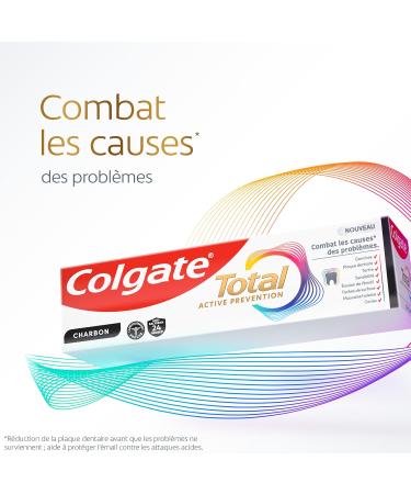  Colgate COLGATE - Total Prevention - 24h Active Charcoal Toothpaste - 3x75ml - Buy Online on GoSupps.com