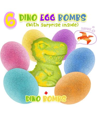 Dr. Daz Bath Bombs Dino Egg Bath Bombs with Surprise Inside for Kids Dinosaur in Each Fizz Egg Surprise Eggs Dino Bomb - Kids Bath Bombs & Toys Inside - Great Gifts for Girls & Boys - Buy Online on GoSupps.com