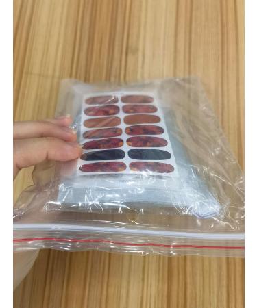 EBANKU 21 Sheets Maple Leaf Nail Sticker Thanksgiving Adhesive Full Wrap Gel Nail Art Decal Waterproof Gel Nail Polish Stickers with 1 Nail Files (Autumn Series) - Buy Online on GoSupps.com