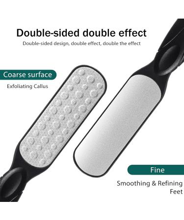 ZLONGYAN double sided foot file callus remover for feet is suitable for dry cracked feet dead skin calluses etc. foot scrubber lasts to make feet smooth heel scraper for cracked heels (black) - Buy Online on GoSupps.com