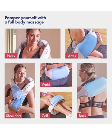 Flash Sale: Save 50% on Shiatsu Neck & Shoulder Massager with Heat - Deep Tissue 3D Kneading for Full Body Relaxation - Includes Car Adapter in Blue - Buy Online on GoSupps.com