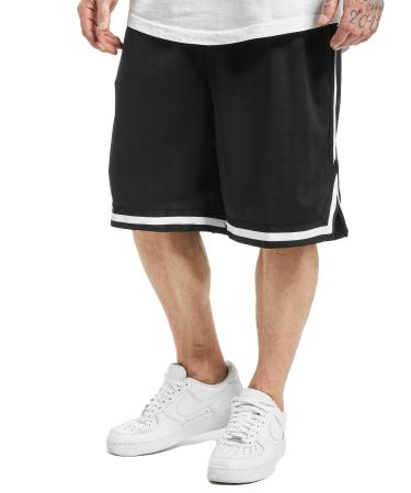 Urban classics men shorts stripes mesh shorts casual mesh shorts for men straight leg available in different color variants sizes S-5XL L multi-colored (Blkblkht 52)