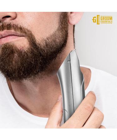 Groom Essentials Premium Men's Hair & Beard Trimmer | Professional Hair Clipper with Stainless Steel Blades & 2 Trimming Guides for Perfect Grooming - Buy Online on GoSupps.com