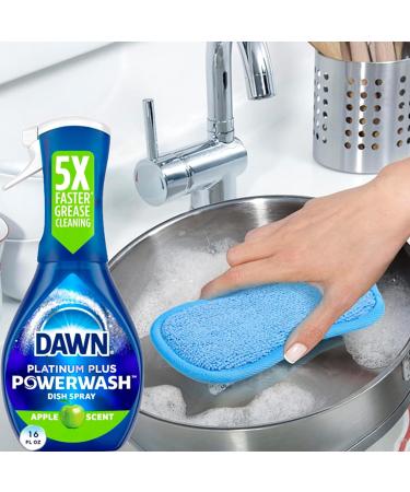 Buy Dawn Platinum Powerwash Dish Spray - Apple Scent (16 oz) + Universal Reusable Microfiber Sponge | International Shipping - Buy Online on GoSupps.com
