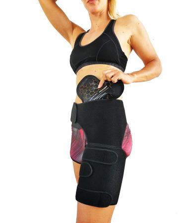 Copper Compression Hip Brace for Sciatica & Thigh Pain Relief - Support for Hip Flexor Arthritis - Right Leg Wrap for Men and Women - Buy Online on GoSupps.com