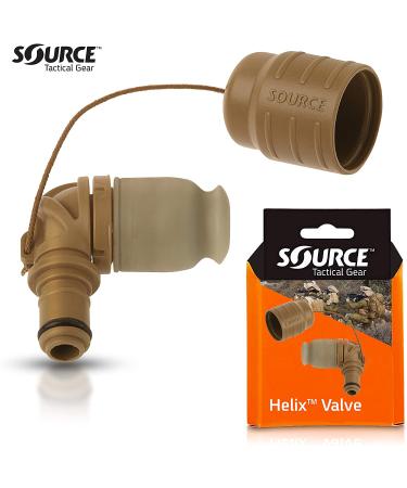 SOURCE Outdoor Helix Valve Kit - High-Flow Bite Valve for Full Flow - QMT Quick Connect Mechanism - Dirt Shield - Coyote - Buy Online on GoSupps.com