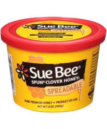 Sue Bee Spun USA Clover Honey, 12 Ounce Sue Bee Pure Premium Clover Honey From USA Beekeepers 12 Ounce (Pack of 1)