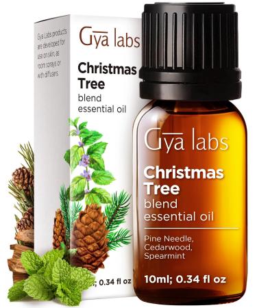 Gya Labs Christmas Tree Essential Oils Blends - 0.34 Fl Oz - for Diffuser Home Humidifier Aromatherapy and DIY Candle Making Scents Christmas Tree 0.34 Fl Oz (Pack of 1)
