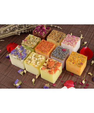 Lavender Flower Scented Botanical Soap Bar - Handmade 100G Essential Oils Bath Soap for Men & Women - Moisturizing Artisanal Soap with Natural Ingredients - Blistering Net Included - Buy Online on GoSupps.com
