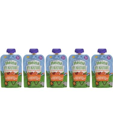 Heinz Sweet Potato Chicken and Veggies Meal Pouch 7 months+ - 5 Pack, 130g Each - Buy Online on GoSupps.com