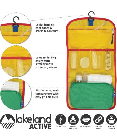 Lakeland Active Eskdale Fold Out Hanging Travel Toiletry Bag - Blue Colorblock for Men & Women - Buy Online on GoSupps.com