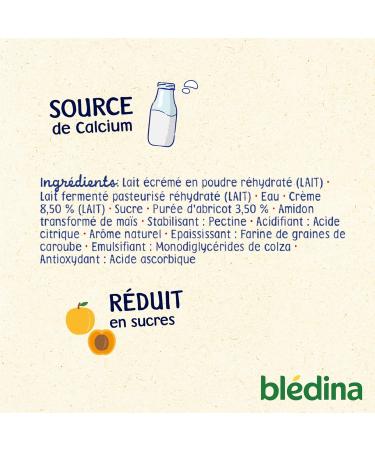 Bl dina - Les Mini Lact s Abricot - De 6 36 mois - 48 pots de 55g Abricot 6 unit s par pack - Buy Online on GoSupps.com
