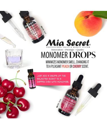 Mia Secret Peach Scent Monomer Drops 1oz - Odor Neutralizer for Liquid Acrylic Monomer - Buy Online on GoSupps.com