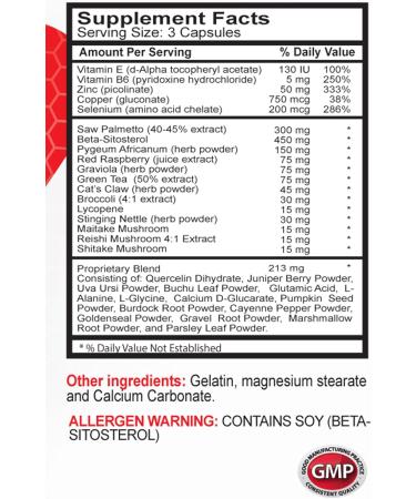 Immune Support Herbs for Prostate Health | All-Natural Formula | Real Health Supplement (60 Capsules - Buy Online on GoSupps.com