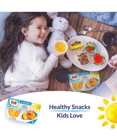 Dole Fruit Bowls Diced Peaches No Sugar Added, Gluten Free Healthy Snack, 16 Ounce - Pack of 4 - Buy Online on GoSupps.com
