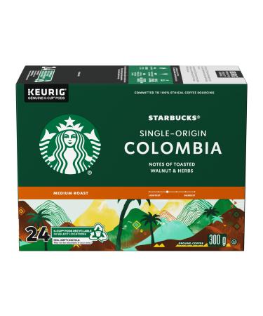 Starbucks Single-Origin Colombia Coffee Keurig Coffee Pods Medium Roast 24 K-Cups Single Origin Colombia 1 count (Pack of 1)