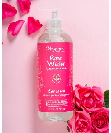 Renpure Rose Water Body Wash 19 fl oz - Weightless Hydration Cleanser - Buy Online on GoSupps.com