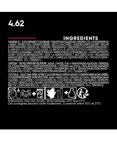 Garnier Olia Permanent Hair Dye Ammonia-Free Hair Color 4.62 Dark Garnet Red Long-Lasting Hair Shine With 60% Oils 1 Application BROWN SHADES 4.62 Dark Garnet Red - Buy Online on GoSupps.com