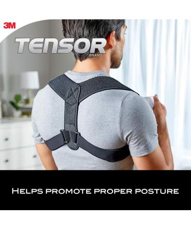Tensor Posture Corrector Adjustable Back Support for Women and Men Helps Promote Proper Posture Black - Buy Online on GoSupps.com