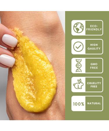 Kojic Acid Turmeric & Manuka Honey Sugar Scrub Dark Spots & Brightening - Moisturize and Exfoliate - Body Hands Foot Thighs Armpits Bikini Area - Even Skin Complexion - Made in USA - 18 oz Jar - Buy Online on GoSupps.com