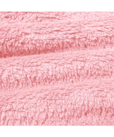 Shop Hanxiulin Oversized Plush Jacket for Women - Warm Lined Fleece Winter Coat with Hooded Comfort in Pink - Buy Online on GoSupps.com