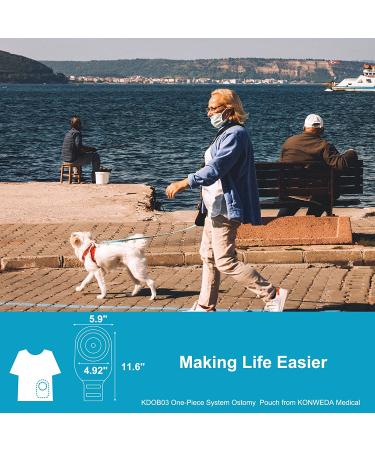 KONWEDA Colostomy Bags - 20 PCS Drainable Ostomy Pouch for Ileostomy Stoma Care - Buy Online on GoSupps.com