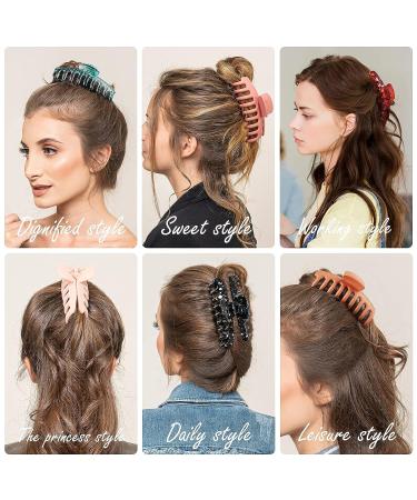 12 PCS Large Non-Slip Matte Hair Claw Clips for Women - Strong Hold Hair Accessories in Trendy Colors by Eathtek - Buy Online on GoSupps.com