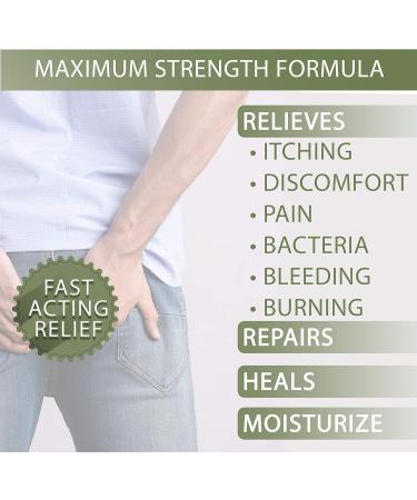 MARS WELLNESS 5% Lidocaine Hemporrhoid Ointment Cream - Maximum Strength with Hemp Oil for Hemorrhoid Relief - 1oz (Pack of 2) - Buy Online on GoSupps.com