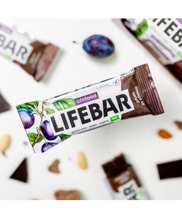 Lifefood Lifebar Inchoco RAW Vegan Energy Bars - Organic Gluten-Free No Added Sugar - 15 Pack (15 x 40g) - Healthy Chocolate Snack - Buy Online on GoSupps.com