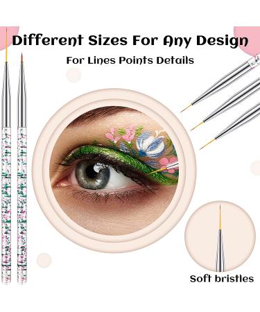 6pc Fine Point Eyeliner Brush Set for Gel and Liquid Eyeliner | Fiber Bristles, Cosmetics Eye Wands - Buy Online on GoSupps.com