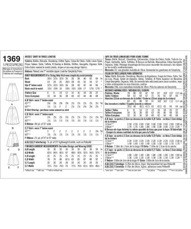 Simplicity 1369 Women's Skirt Sewing Pattern - Sizes 6-14 | Shop Now - Buy Online on GoSupps.com