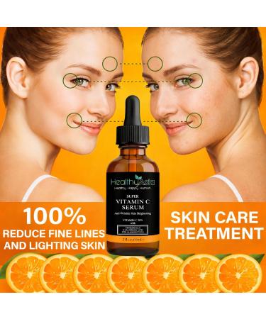 HealthyAsia Black Label Super C Vitamin C Serum for Face Brightening & Anti-Aging Facial Treatment for Radiant Skin Firming & Hydrating Formula with Stabilized Vitamin C 1 fl oz (30ml) - Buy Online on GoSupps.com