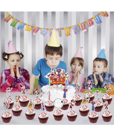 25PCS Amazing Circus Cake Topper Digital Birthday Cake topper Theme Party Decoration Paper Cup Cake Topper for Teenage Boys and Girls - Buy Online on GoSupps.com