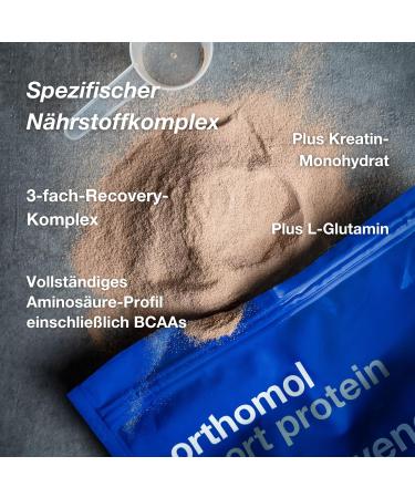 Orthomol Sport Protein - Chocolate Flavor Protein Powder with Creatine & BCAAs for Optimal Recovery | 16 Daily Portions - International Shipping Available - Buy Online on GoSupps.com
