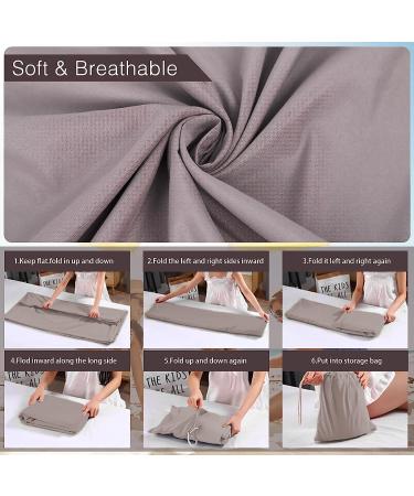 Lightweight Gray Camping Sheet & Sleeping Bag Liner | Travel Sleep Sack for Adults - 45 x 82.7 inch - Buy Online on GoSupps.com
