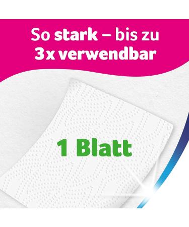 Zewa WischundWeg Pure White Kitchen Roll with Power-X Structure - 48 Pieces | Opulent Garden Design - International Shipping Available - Buy Online on GoSupps.com