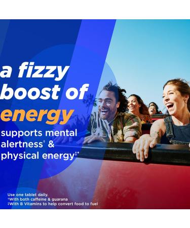 Alka-Seltzer Energy Boost - Caffeine & Guarana B Vitamins for Mental Alertness Fizzy Sugar-Free Tablets | 10ct Tropical Punch Flavor - Buy Online on GoSupps.com
