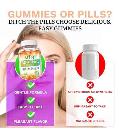 Adrenal Cortex Support Supplement 500mg - 60 Gummies for Glandular Support Formula & Daily Balance Gummy for Health & Cognitive Function Designed for Balance & Energy Sugar-Free Non-GMO - Buy Online on GoSupps.com