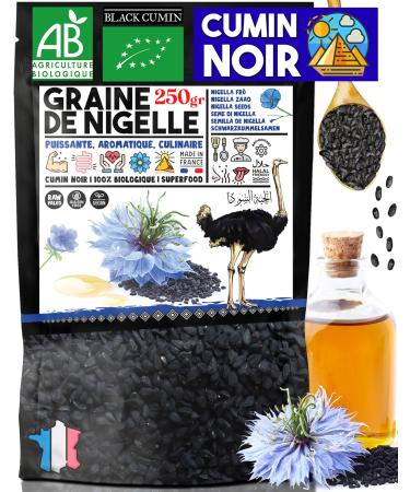 Nab r - 250 gr Graine de Nigelle Graine de Nigelle BIO Cumin Noir Cuisine Infusion P tisserie