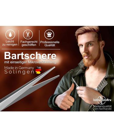 Buy Bart Shears from Solingen - Made in Germany Nasal Hair & Mustache Scissors for Optimal Beard Care - One-Sided Micro Toothing - Buy Online on GoSupps.com