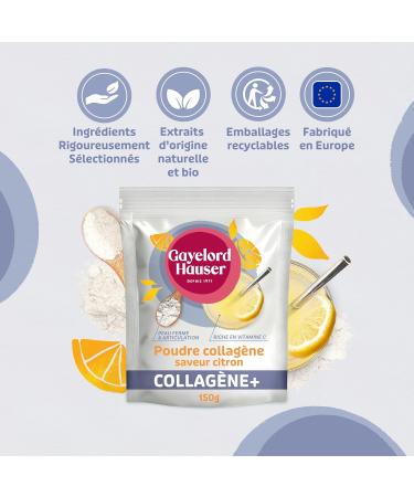 GAYELORD HAUSER - Collag ne Marin Hydrolys BIO en poudre - Compl ment Alimentaire - Saveur Citron - Enrichi Vitamine C - Peau et Articulations - 150g - Buy Online on GoSupps.com